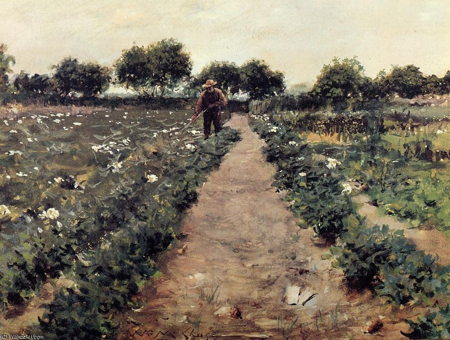 WikiOO.org - Encyclopedia of Fine Arts - Maľba, Artwork William Merritt Chase - The potato patch