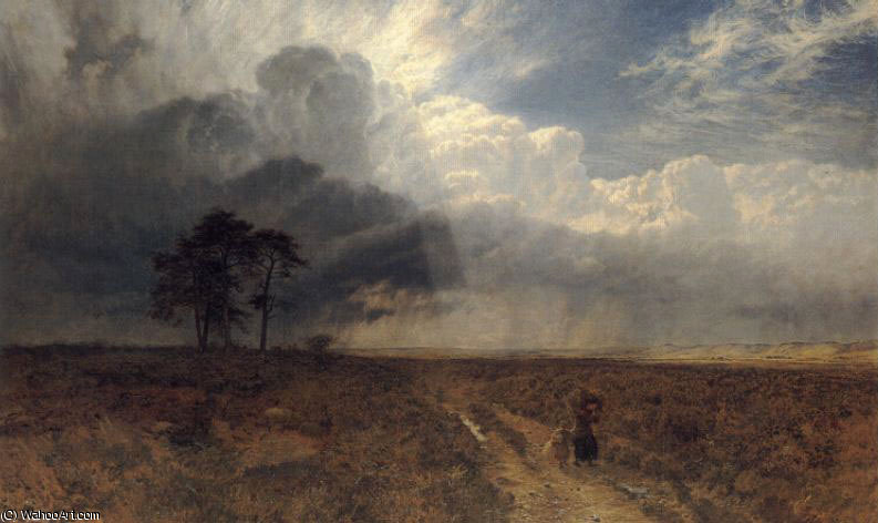 Wikioo.org - The Encyclopedia of Fine Arts - Painting, Artwork by George Vicat Cole - On holmbury hill