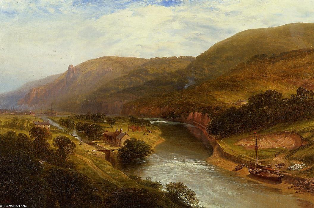 Wikioo.org - The Encyclopedia of Fine Arts - Painting, Artwork by George Vicat Cole - On the Tamar, Devon