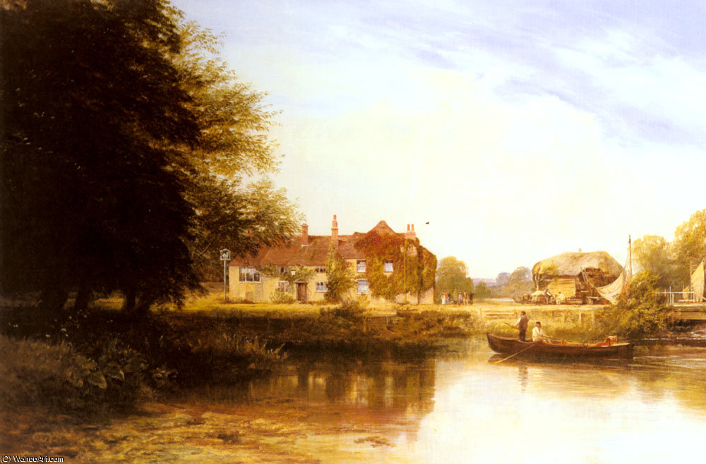 Wikioo.org - The Encyclopedia of Fine Arts - Painting, Artwork by George Vicat Cole - The Swan at Pangbourne