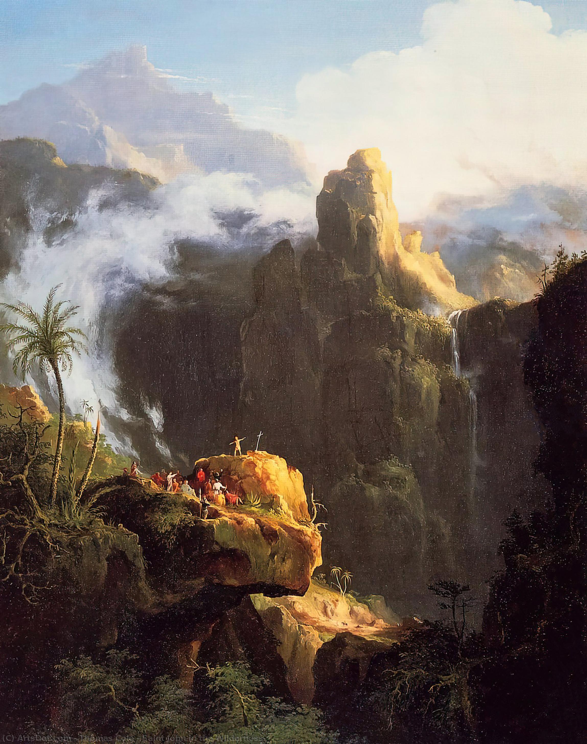WikiOO.org - دایره المعارف هنرهای زیبا - نقاشی، آثار هنری Thomas Cole - Saint John in the Wilderness