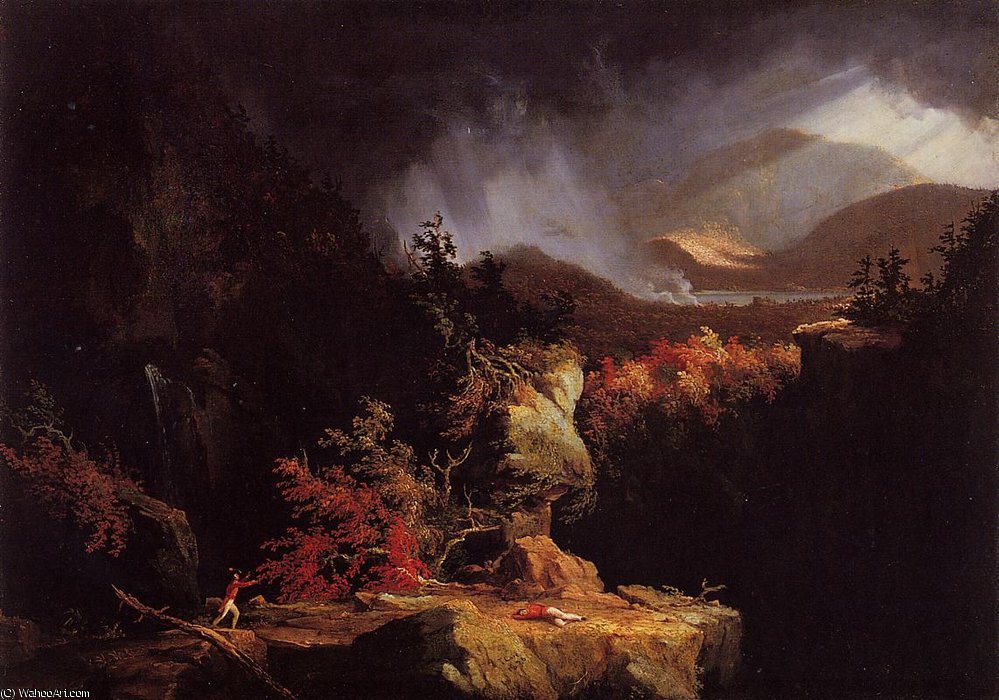 Wikioo.org - The Encyclopedia of Fine Arts - Painting, Artwork by Thomas Cole - View near Ticonderoga