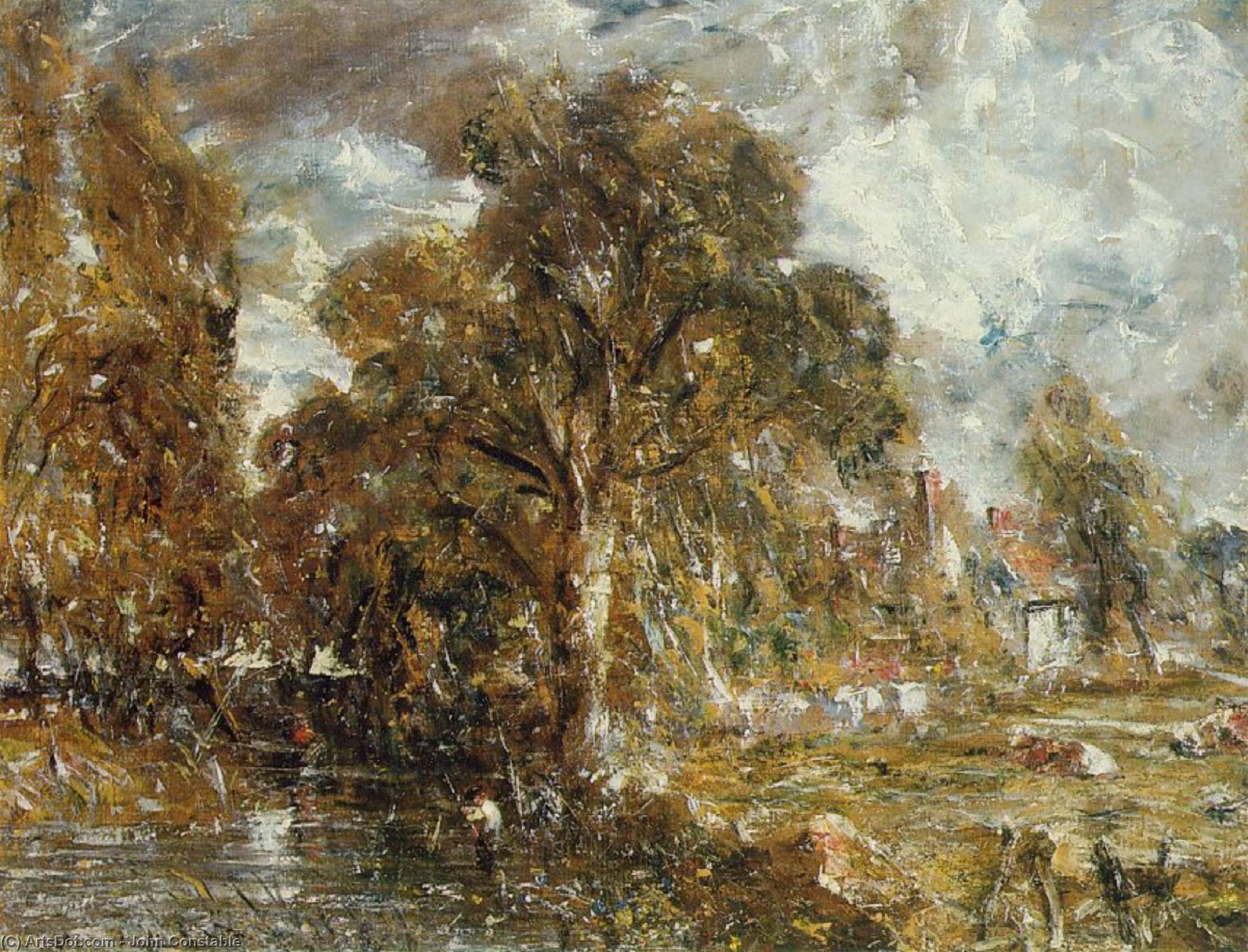 WikiOO.org - Encyclopedia of Fine Arts - Malba, Artwork John Constable - On the Stour