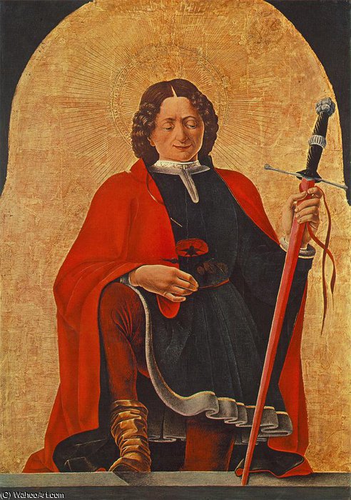 Wikioo.org - The Encyclopedia of Fine Arts - Painting, Artwork by Francesco Del Cossa - St Florian (Griffoni Polyptych)