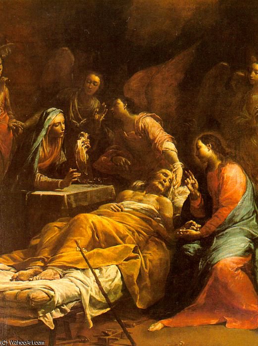 Wikioo.org - The Encyclopedia of Fine Arts - Painting, Artwork by Giuseppe Maria Crespi - The Death of St. Joseph