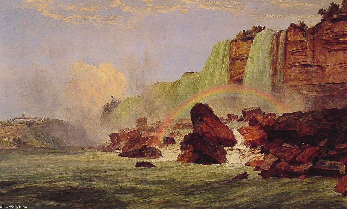 Wikioo.org - The Encyclopedia of Fine Arts - Painting, Artwork by Jasper Francis Cropsey - Niagara Falls with a View of Clifton House
