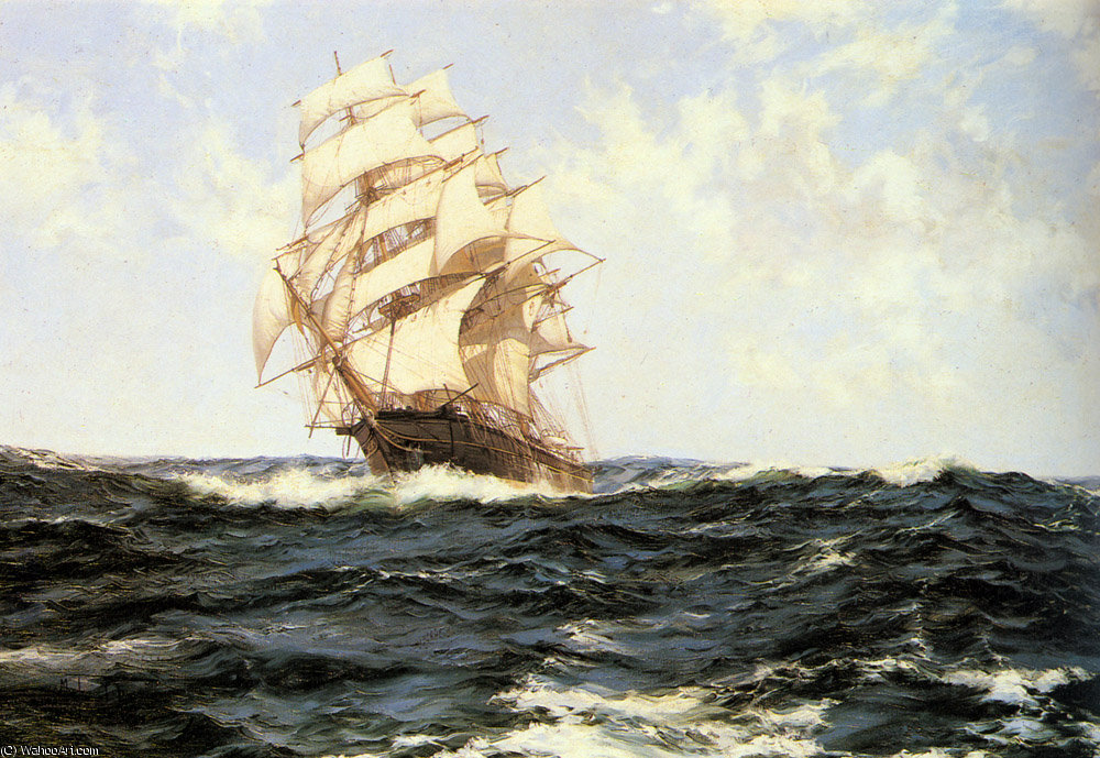 Wikioo.org - The Encyclopedia of Fine Arts - Painting, Artwork by Montague Dawson - Pacific rollers