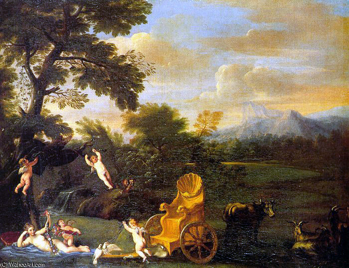 WikiOO.org – 美術百科全書 - 繪畫，作品 Domenichino (Domenico Zampieri) -  的 休息 的 金星