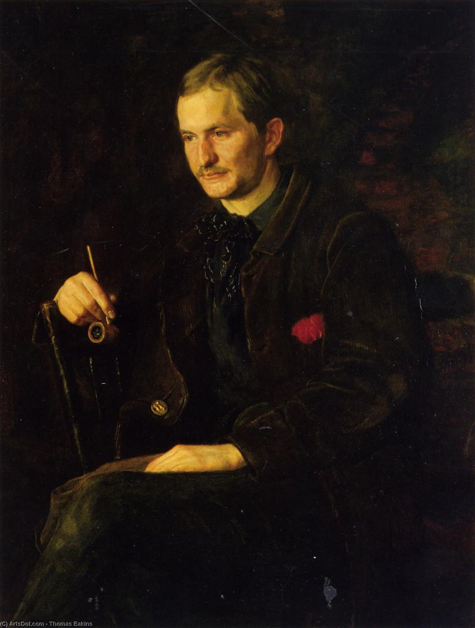 WikiOO.org - Enciklopedija dailės - Tapyba, meno kuriniai Thomas Eakins - Portrait of James Wright