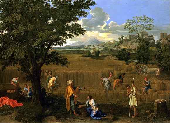 Wikioo.org – La Enciclopedia de las Bellas Artes - Pintura, Obras de arte de Nicolas Poussin - L'‚t‚ uned Piedad et booz ,