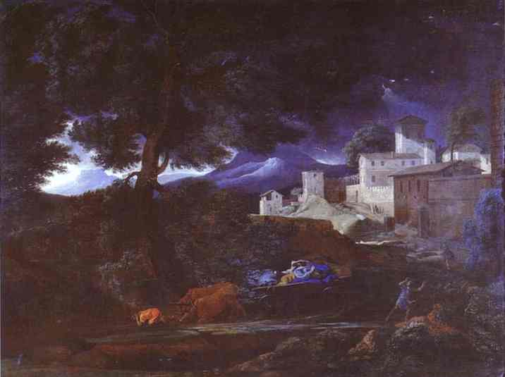 Wikioo.org - The Encyclopedia of Fine Arts - Painting, Artwork by Nicolas Poussin - Landscape with a Castle