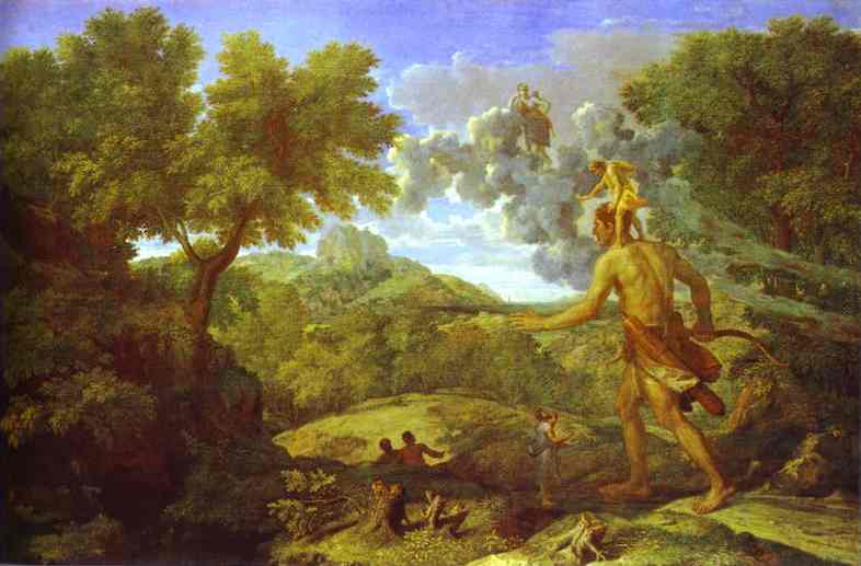 WikiOO.org – 美術百科全書 - 繪畫，作品 Nicolas Poussin - 景观带 的  盲目  猎户座  寻找  为  阳光