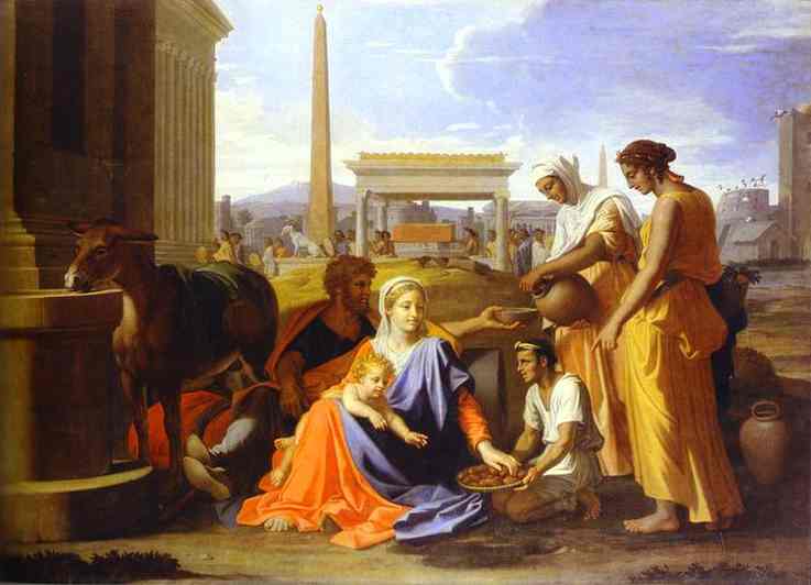 Wikioo.org - The Encyclopedia of Fine Arts - Painting, Artwork by Nicolas Poussin - Rest on the Flight to Egypt