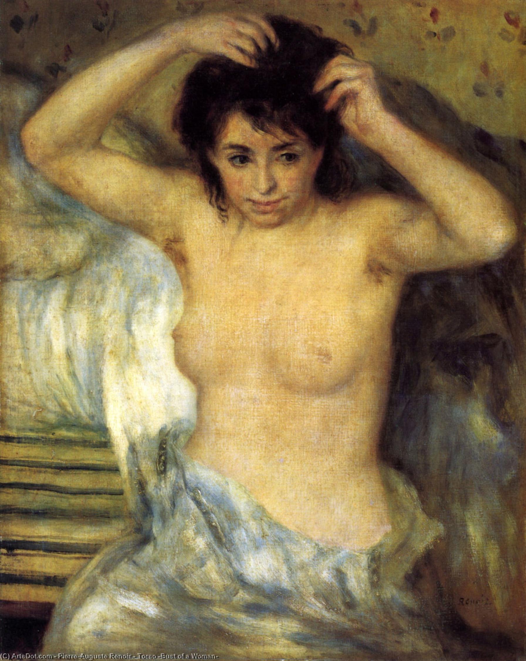 Wikioo.org - The Encyclopedia of Fine Arts - Painting, Artwork by Pierre-Auguste Renoir - Torso (Bust of a Woman)