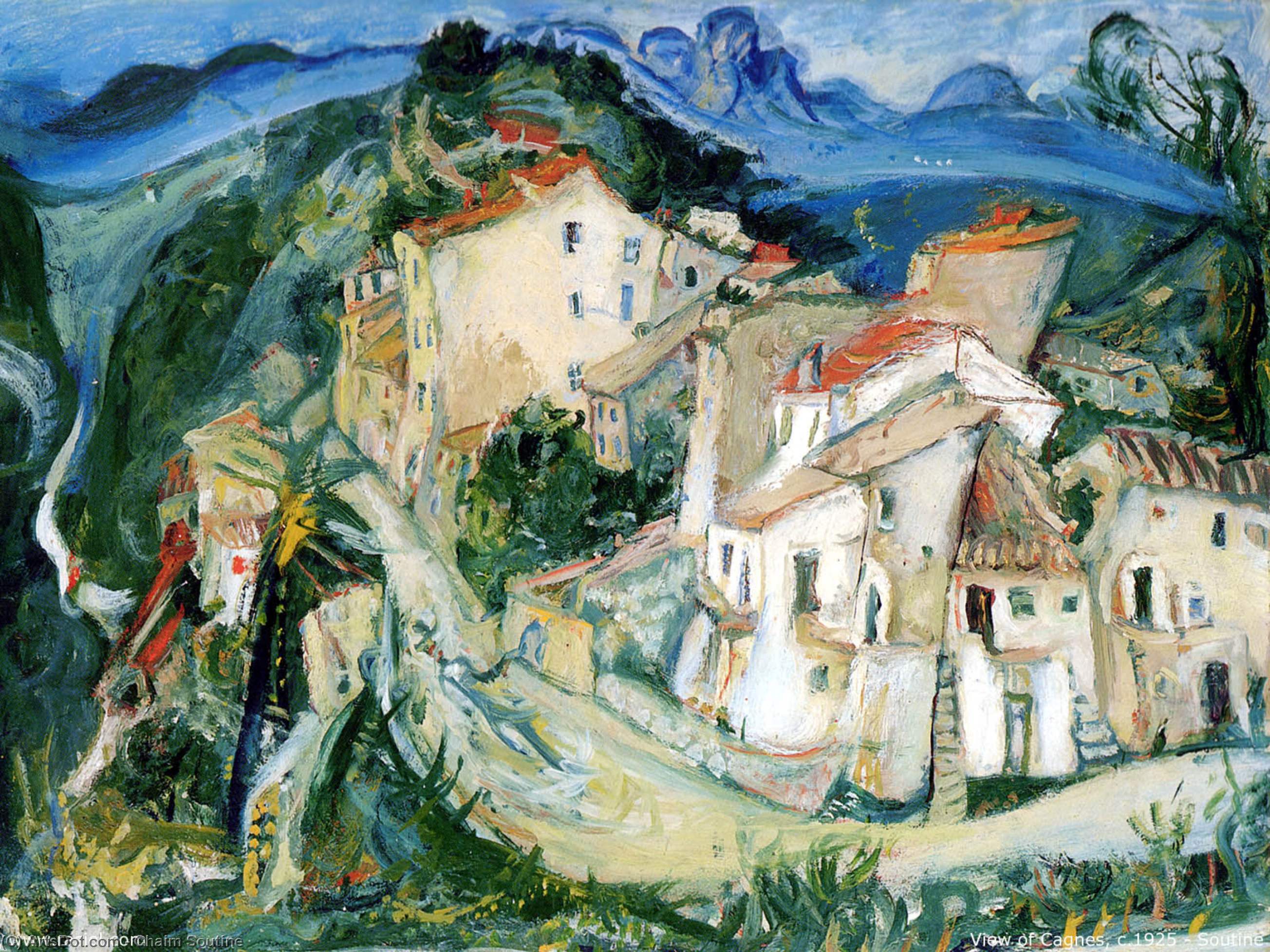 Wikioo.org - The Encyclopedia of Fine Arts - Painting, Artwork by Chaim Soutine - View of Cagnes