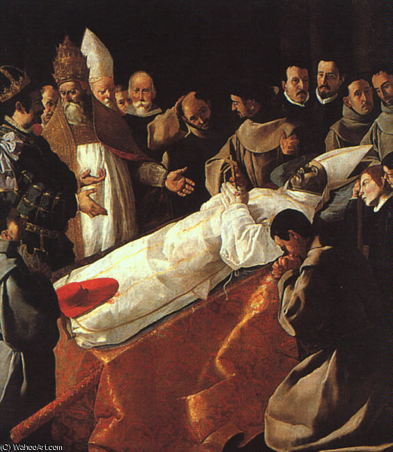 WikiOO.org - Enciklopedija dailės - Tapyba, meno kuriniai Francisco Zurbaran - The Lying-in-State of St. Bonaventura, Musée
