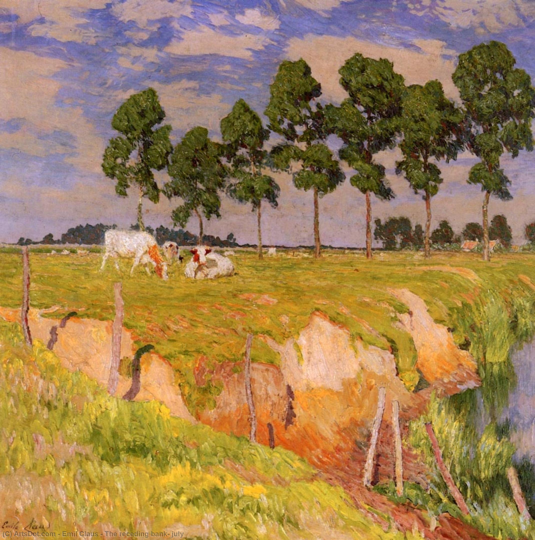 Wikioo.org - The Encyclopedia of Fine Arts - Painting, Artwork by Emil Claus - The receding bank, july