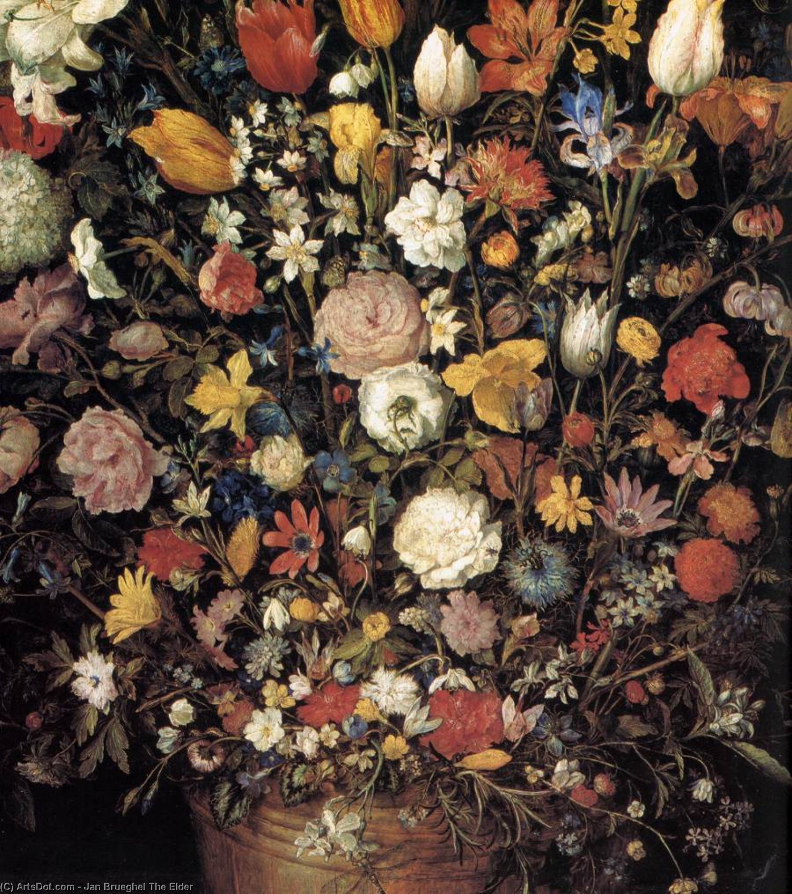 WikiOO.org - Encyclopedia of Fine Arts - Maľba, Artwork Jan Brueghel The Elder - the great bouquet (detail)