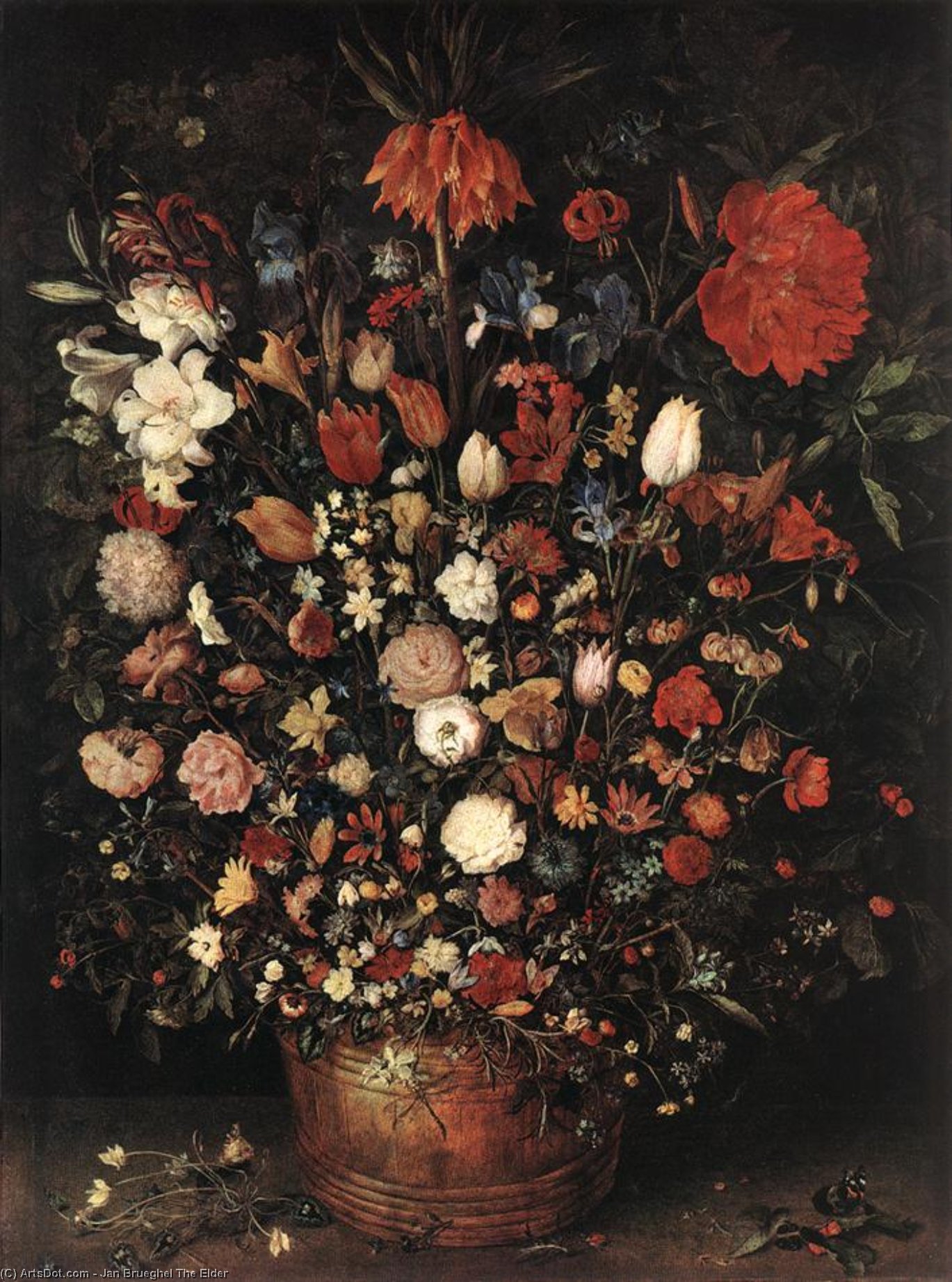 Wikioo.org - The Encyclopedia of Fine Arts - Painting, Artwork by Jan Brueghel The Elder - the great bouquet