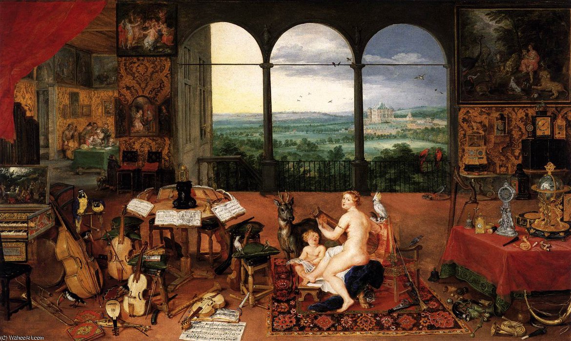 Wikioo.org – La Enciclopedia de las Bellas Artes - Pintura, Obras de arte de Jan Brueghel The Elder - El sentido de la Audiencia
