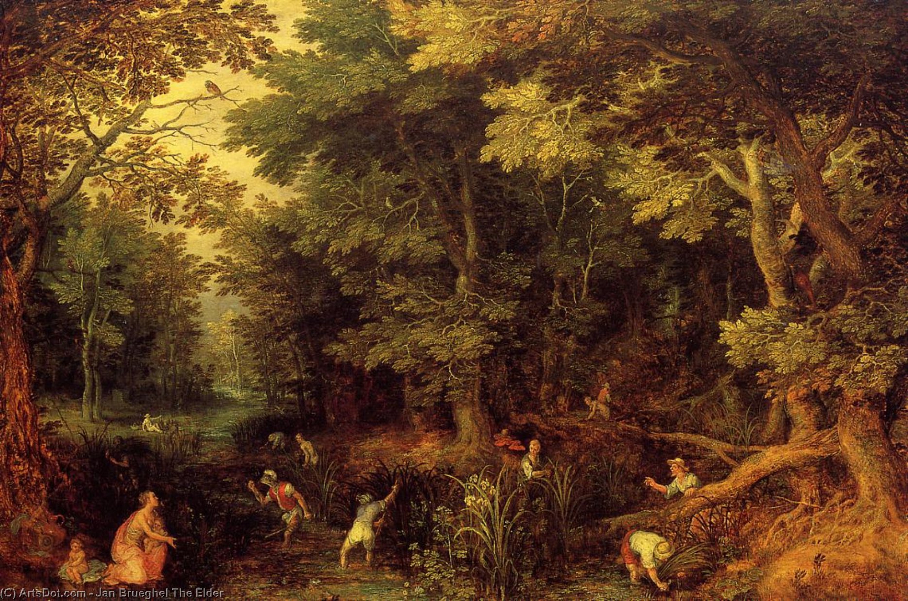 WikiOO.org - Enciklopedija likovnih umjetnosti - Slikarstvo, umjetnička djela Jan Brueghel The Elder - Latona and the Lycian Peasants
