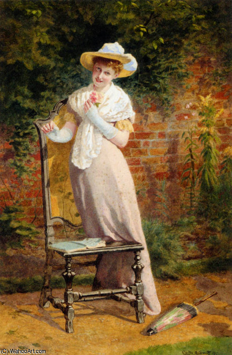 Wikioo.org - The Encyclopedia of Fine Arts - Painting, Artwork by Carlton Alfred Smith - In the garden