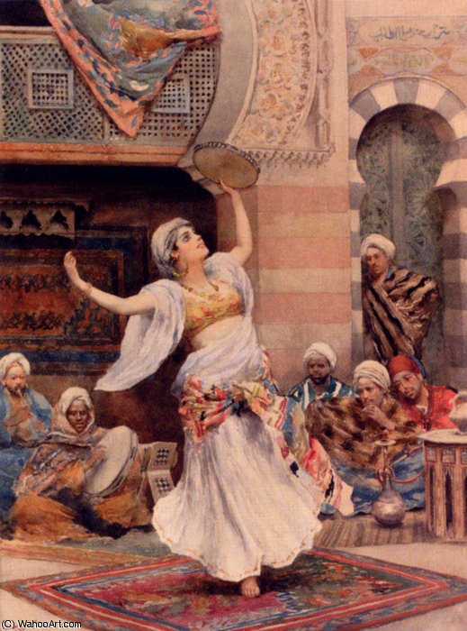 WikiOO.org - 백과 사전 - 회화, 삽화 Fabio Fabbi - The tambourine dancer