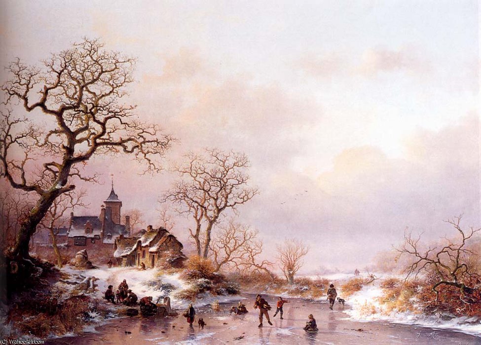 WikiOO.org - Enciclopédia das Belas Artes - Pintura, Arte por Frederick Marianus Kruseman - winter