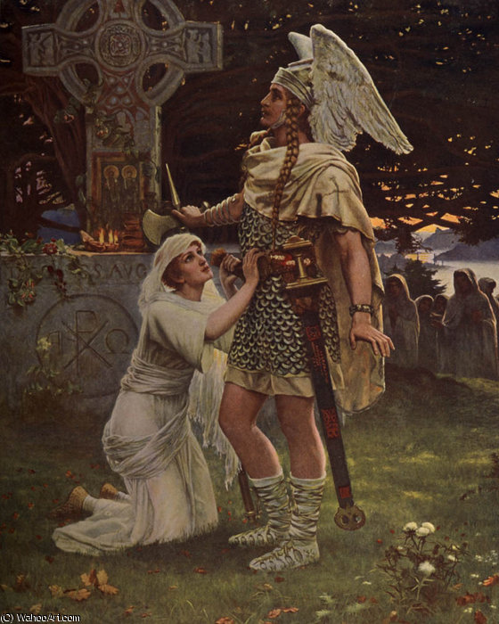 WikiOO.org - Enciklopedija dailės - Tapyba, meno kuriniai Herbert Gustav Schmalz - Sir Galahad (18811)