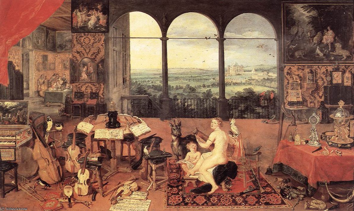 Wikioo.org - The Encyclopedia of Fine Arts - Painting, Artwork by Jan Brueghel The Elder - Sense of Hearing