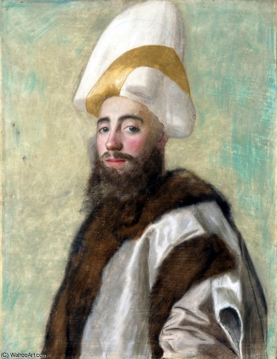 Wikioo.org - The Encyclopedia of Fine Arts - Painting, Artwork by Jean Étienne Liotard - Portrait of a Grand Vizir