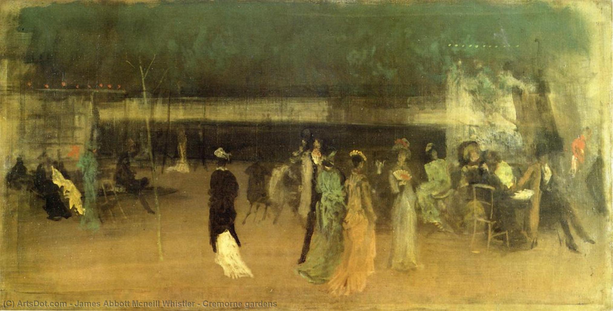 Wikioo.org – L'Enciclopedia delle Belle Arti - Pittura, Opere di James Abbott Mcneill Whistler - Cremorne giardini