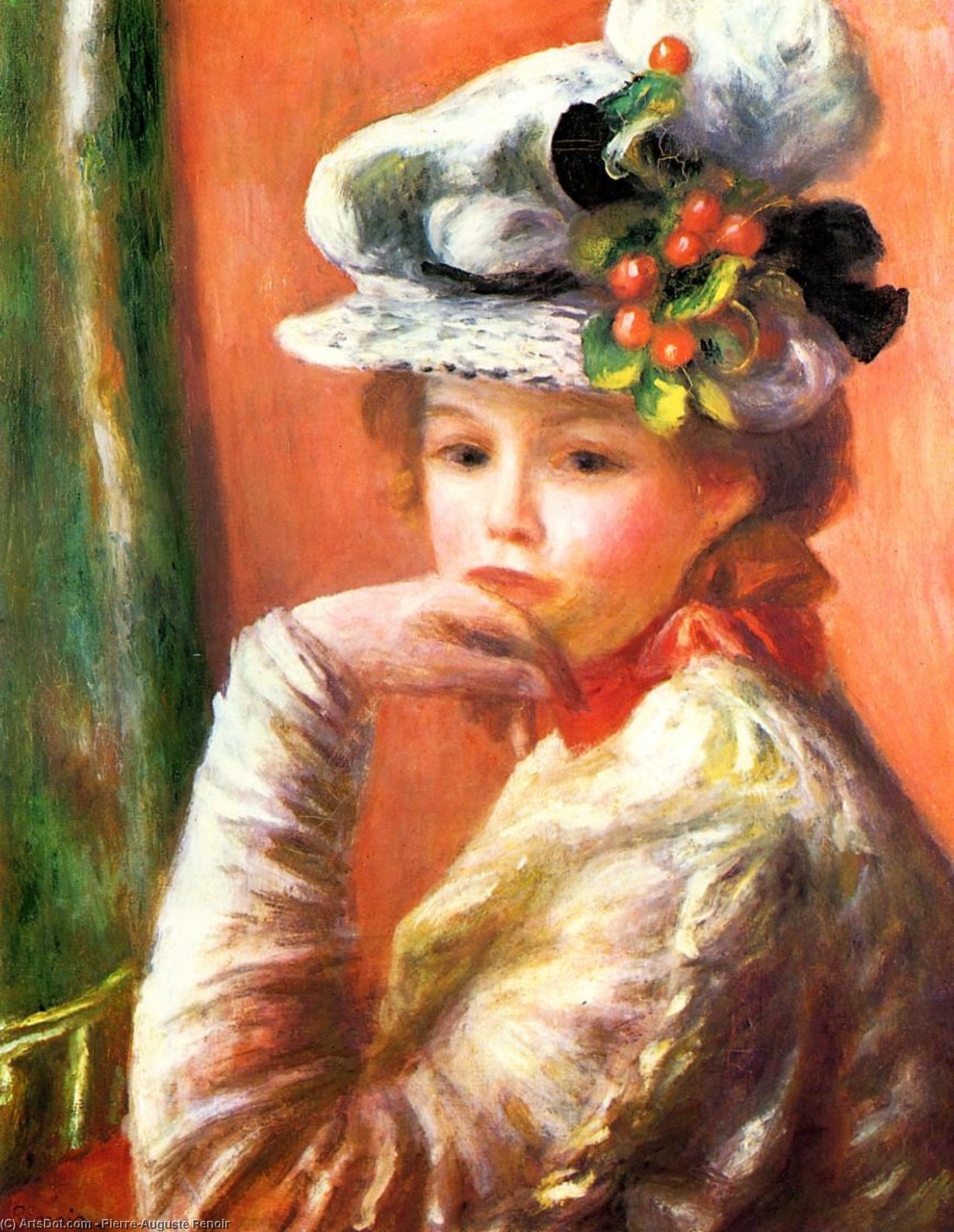 Wikioo.org - The Encyclopedia of Fine Arts - Painting, Artwork by Pierre-Auguste Renoir - Woman Leaning on Her Hand