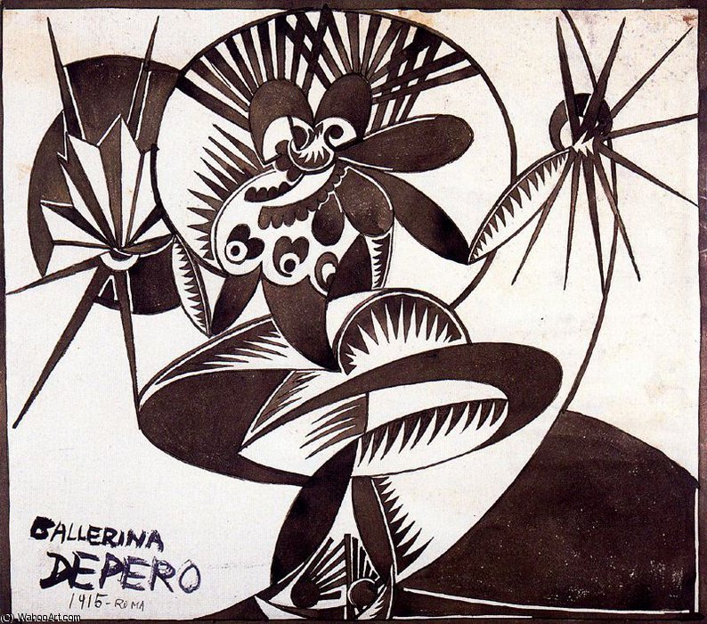 Wikioo.org - The Encyclopedia of Fine Arts - Painting, Artwork by Fortunato Depero - Untitled (504)