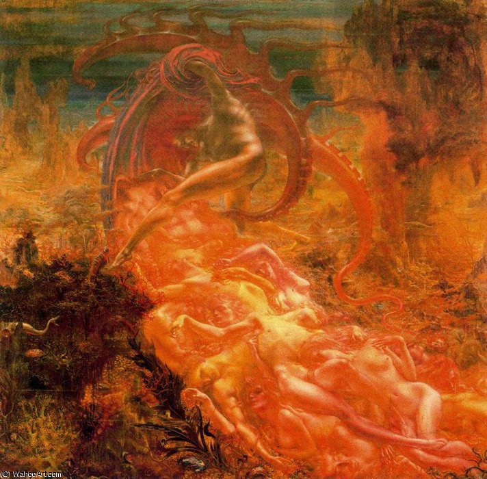 Wikioo.org - The Encyclopedia of Fine Arts - Painting, Artwork by Jean Delville - Untitled (272)