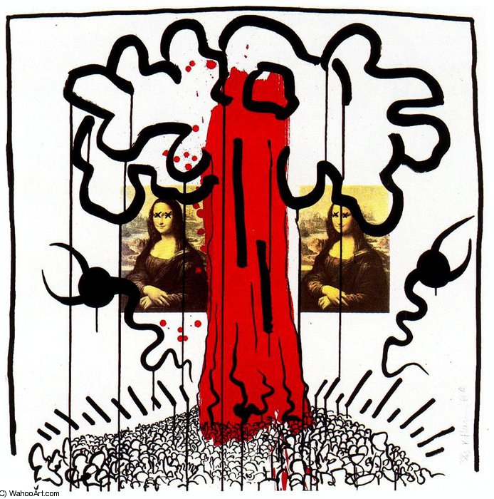 Wikioo.org – L'Enciclopedia delle Belle Arti - Pittura, Opere di Keith Haring - senza titolo 113