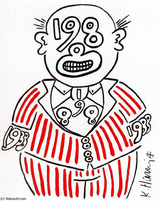 Wikioo.org - The Encyclopedia of Fine Arts - Painting, Artwork by Keith Haring - Untitled (873)