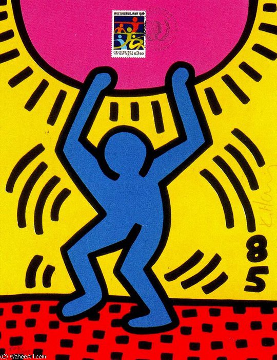 Wikioo.org – L'Encyclopédie des Beaux Arts - Peinture, Oeuvre de Keith Haring - sanstitre 563