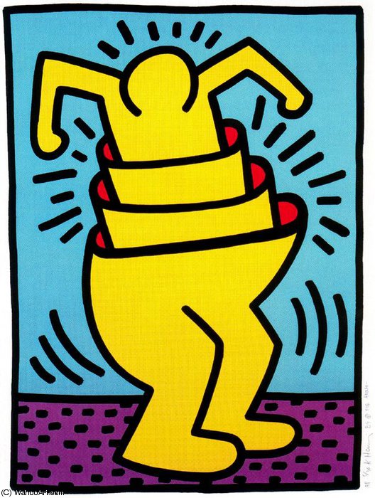 Wikioo.org - The Encyclopedia of Fine Arts - Painting, Artwork by Keith Haring - Untitled (176)