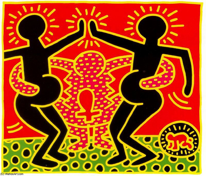 Wikioo.org – L'Encyclopédie des Beaux Arts - Peinture, Oeuvre de Keith Haring - sanstitre 748