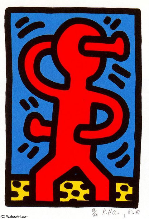 Wikioo.org - The Encyclopedia of Fine Arts - Painting, Artwork by Keith Haring - Untitled (879)