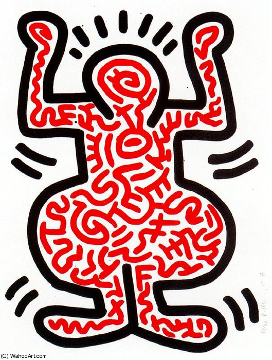 Wikioo.org - The Encyclopedia of Fine Arts - Painting, Artwork by Keith Haring - Untitled (428)