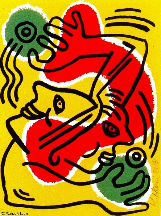Wikioo.org - The Encyclopedia of Fine Arts - Painting, Artwork by Keith Haring - Untitled (601)