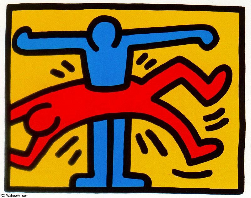 Wikioo.org - The Encyclopedia of Fine Arts - Painting, Artwork by Keith Haring - Untitled (496)