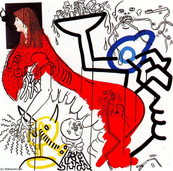 Wikioo.org - The Encyclopedia of Fine Arts - Painting, Artwork by Keith Haring - Untitled (533)