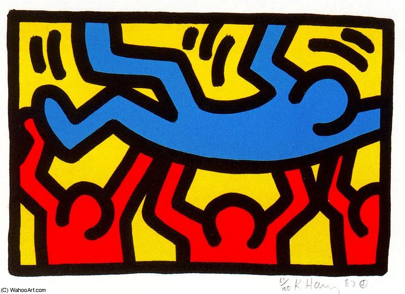 Wikioo.org - The Encyclopedia of Fine Arts - Painting, Artwork by Keith Haring - Untitled (812)