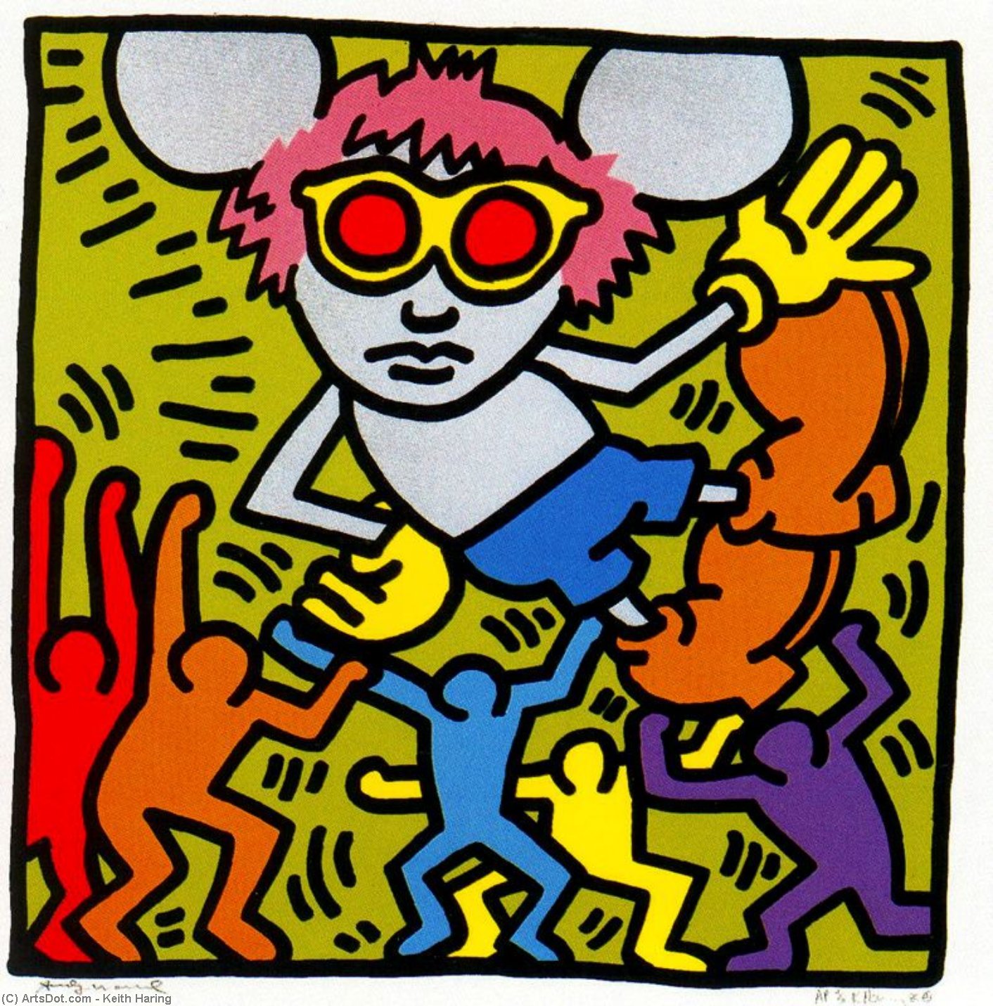 Wikioo.org - The Encyclopedia of Fine Arts - Painting, Artwork by Keith Haring - Untitled (731)