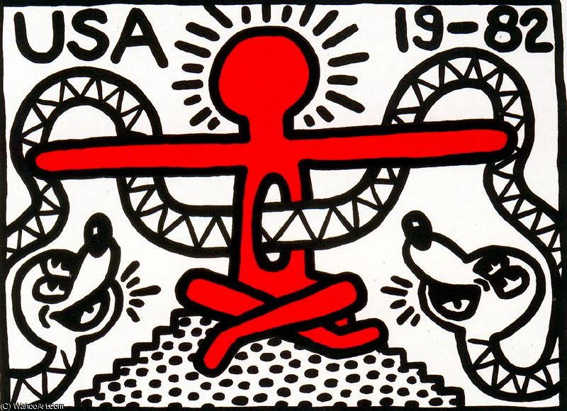 Wikioo.org - The Encyclopedia of Fine Arts - Painting, Artwork by Keith Haring - Untitled (301)