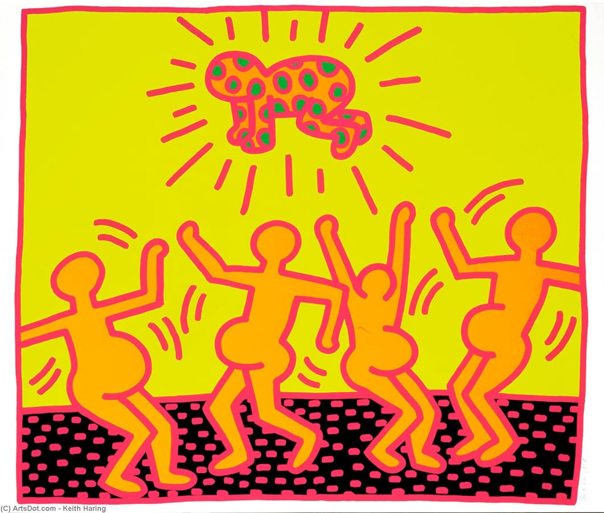 Wikioo.org - The Encyclopedia of Fine Arts - Painting, Artwork by Keith Haring - Untitled (701)