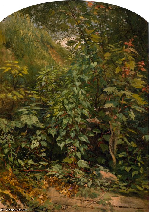 WikiOO.org - Encyclopedia of Fine Arts - Maleri, Artwork Aaron Draper Shattuck - Leaf Study with Yellow Swallow Tail